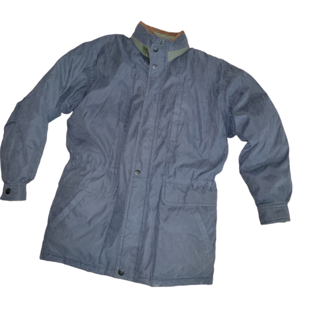 Rainforest Down Coated Cotton Heavy Coat in Navy sz M